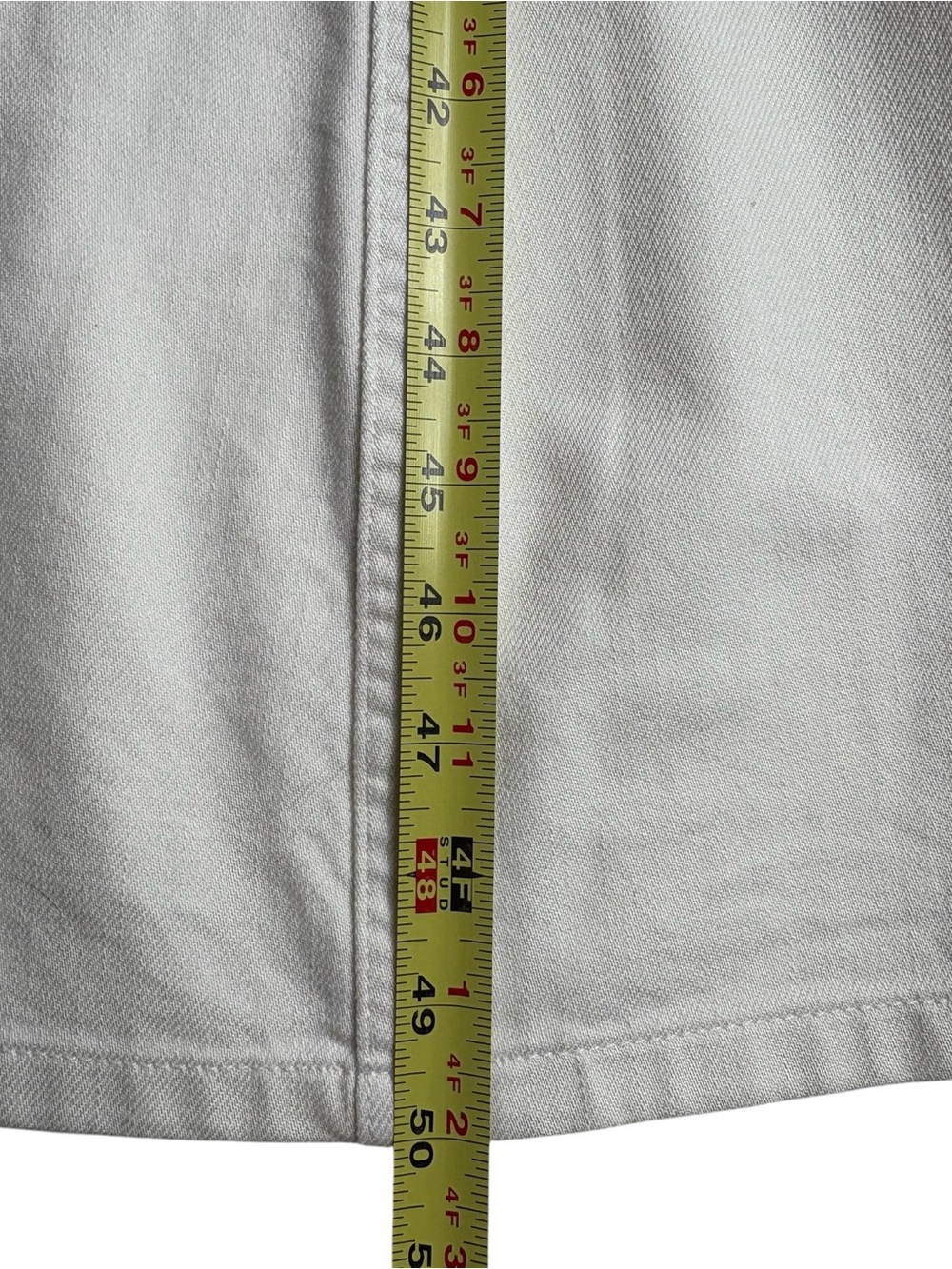 Sundance Poppy White Denim Belted Midi Dress V-Neck Size 14 Pockets Cotton - Picture 8 of 10